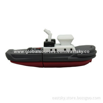 Custom Yacht-shaped USB drive, made of soft PVC material, OEM orders welcomed